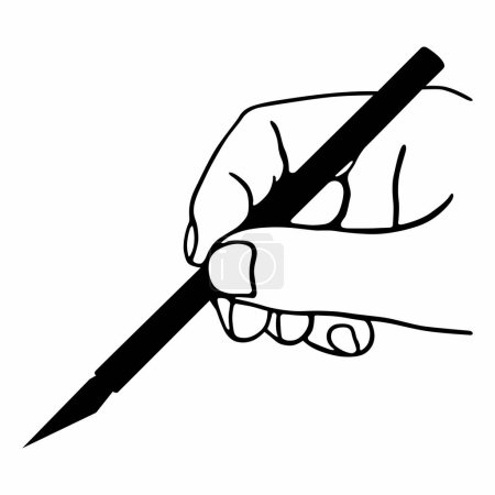 Téléchargez les photos : Main tenant un stylo à encre - en image libre de droit