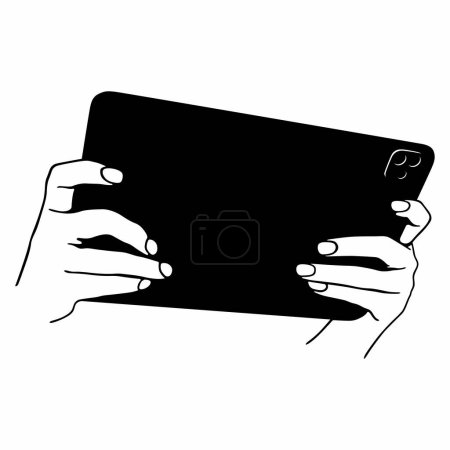 Téléchargez les photos : Tablette numérique pc, smartphone en main - en image libre de droit