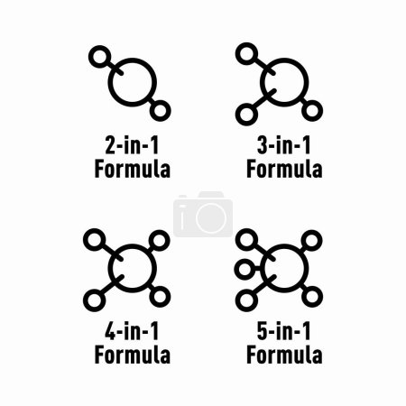 Illustration for 2-in-1 3-in-1 4-in-1 5-in-1 Formula vector information sign - Royalty Free Image