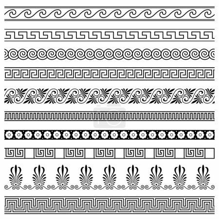 Illustration for Seamless patterns in Greek style - Royalty Free Image