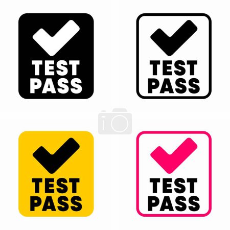 Illustration for Test Pass vector information sign - Royalty Free Image