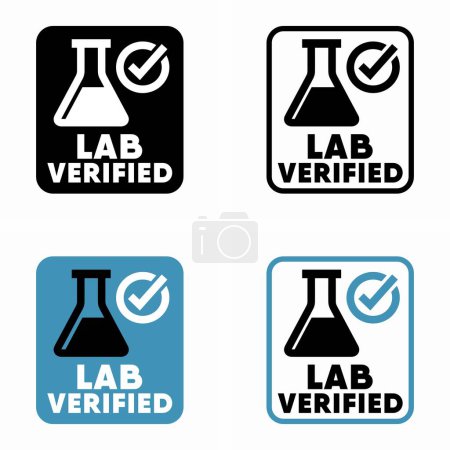 Illustration for Lab Verified vector information sign - Royalty Free Image