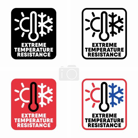 Illustration for Extreme Temperature Resistance vector information sign - Royalty Free Image