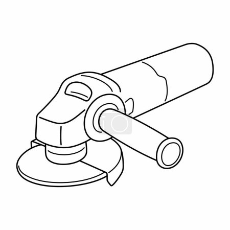 Illustration for Angle grinder, side grinder, disc grinder - Royalty Free Image
