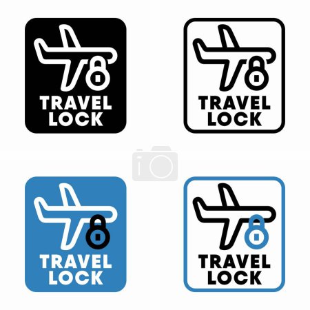 Téléchargez les photos : Signe d'information vectoriel Travel Lock - en image libre de droit