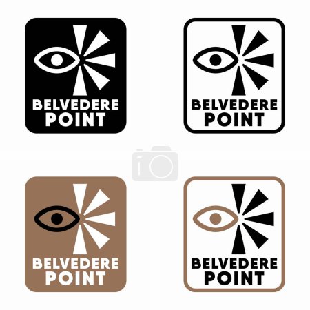 Téléchargez les illustrations : Panneau d'information vectoriel Belvedere Point - en licence libre de droit
