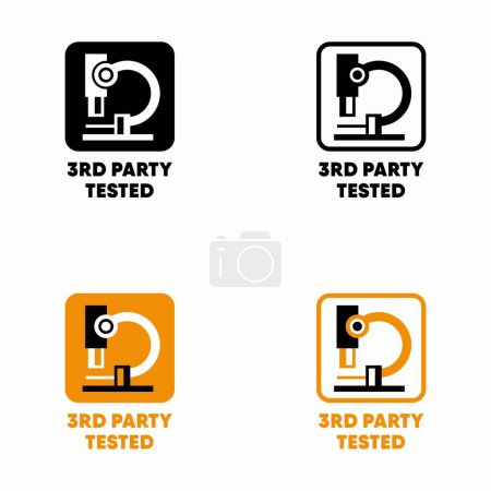 Illustration for 3rd Patry Tested vector information sign - Royalty Free Image
