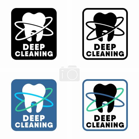 Téléchargez les illustrations : Panneau d'information vectoriel Deep Cleaning - en licence libre de droit