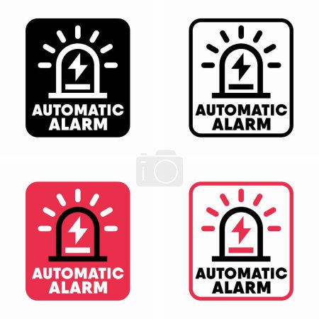Illustration for Automatic Alarm vector information sign - Royalty Free Image