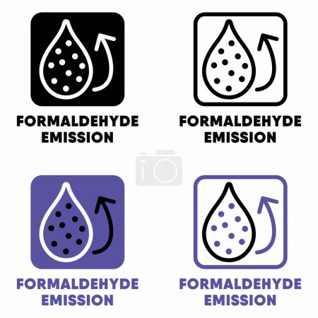 Illustration for Formaldehyde Emission vector information sign - Royalty Free Image