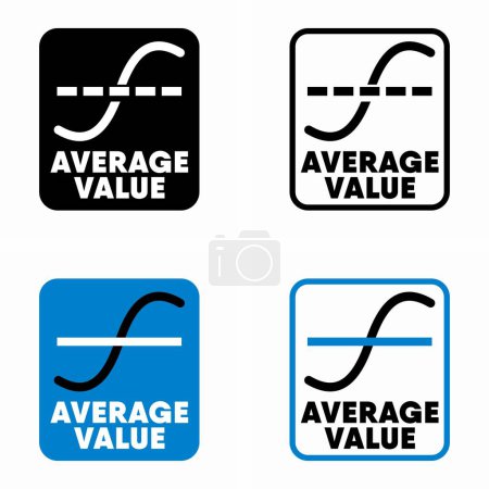 Illustration for Average Value vector information sign - Royalty Free Image