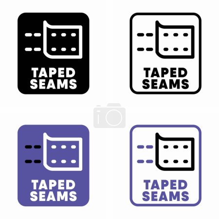Illustration for Taped Seams vector information sign - Royalty Free Image