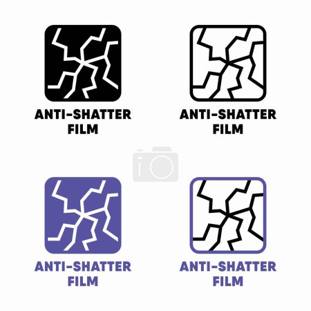 Illustration for Anti-Shatter Film vector information sign - Royalty Free Image