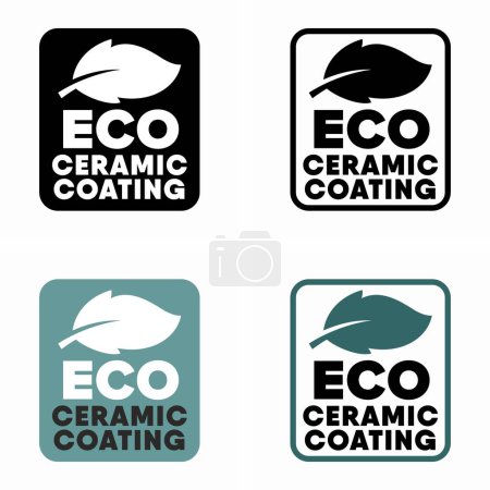 Illustration for Eco Ceramic Coating vector information sign - Royalty Free Image