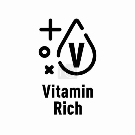 Ilustración de Vitamina Rich signo de información vectorial - Imagen libre de derechos