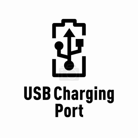 Téléchargez les photos : Signe d'information vectoriel de port de charge USB - en image libre de droit