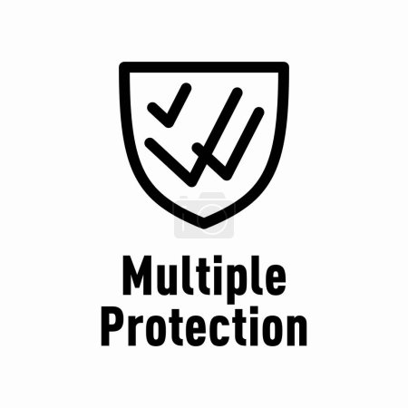 Illustration for Multiple Protection vector information sign - Royalty Free Image
