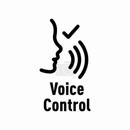 Ilustración de Señal de información vectorial Control de voz - Imagen libre de derechos