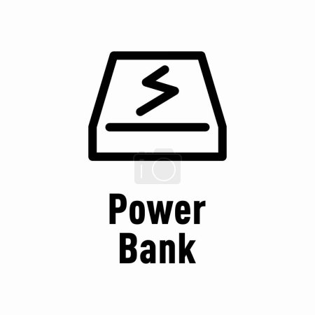 Illustration for Power Bank vector information sign - Royalty Free Image