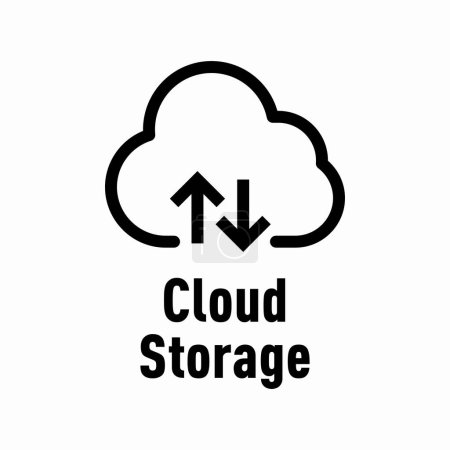 Téléchargez les photos : Signe d'information vectoriel Cloud Storage - en image libre de droit