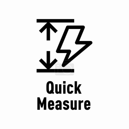 Illustration for Quick Measure vector information sign - Royalty Free Image