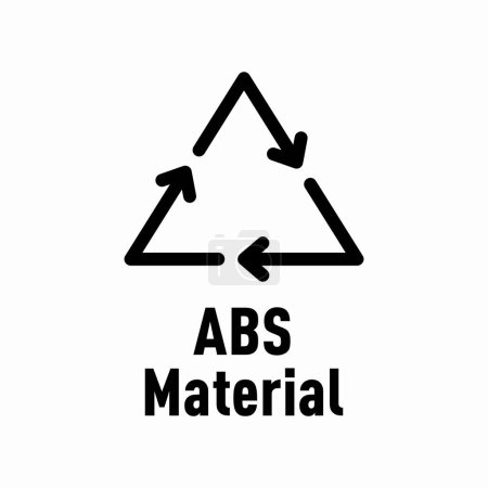 Illustration for ABS Material vector information sign - Royalty Free Image