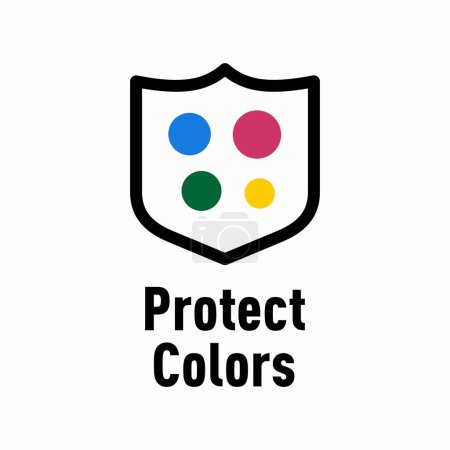 Téléchargez les photos : Protéger les couleurs signe d'information vectorielle - en image libre de droit