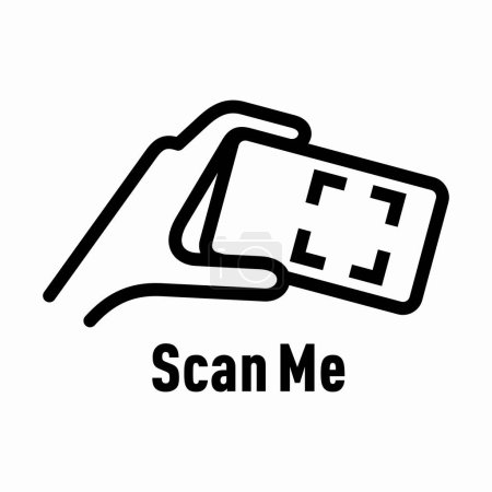 Illustration for Scan Me vector information sign - Royalty Free Image