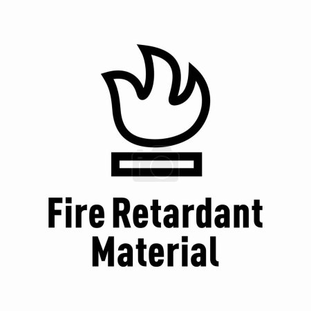 Illustration for Fire Retardant Material vector information sign - Royalty Free Image