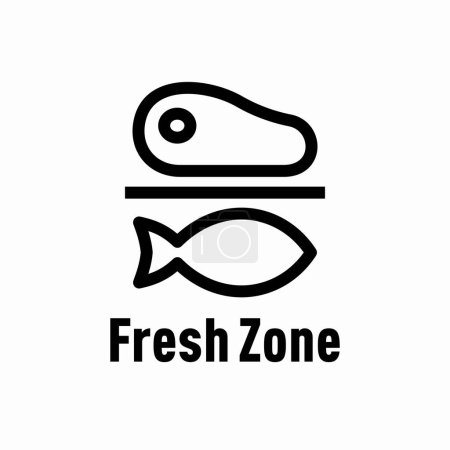 Téléchargez les photos : Panneau d'information vectoriel Fresh Zone - en image libre de droit