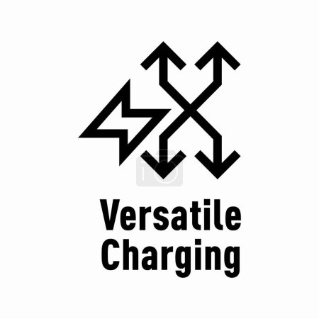 Illustration for Versatile Charging vector information sign - Royalty Free Image