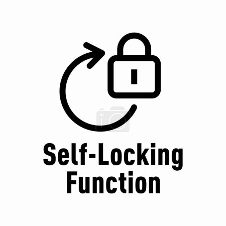 Self-Locking Function Vektor Informationsschild