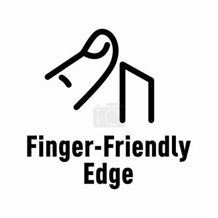 Téléchargez les photos : Signe d'information vectoriel Finger-Friendly Edge - en image libre de droit