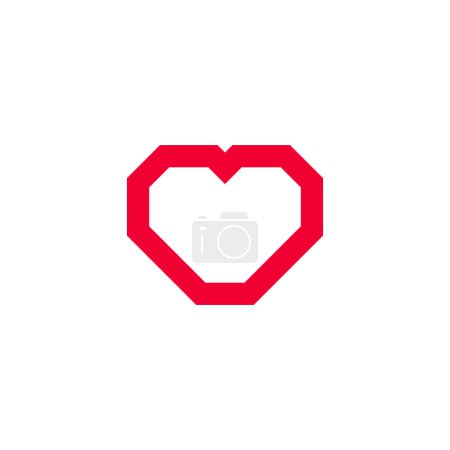 Heart icon or Valentines day symbol, holiday sign designed for celebration, vector trendy modern style.
