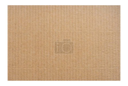 Foto de Hoja de papel de cartón marrón aislada sobre fondo blanco, vista frontal de cerca - Imagen libre de derechos