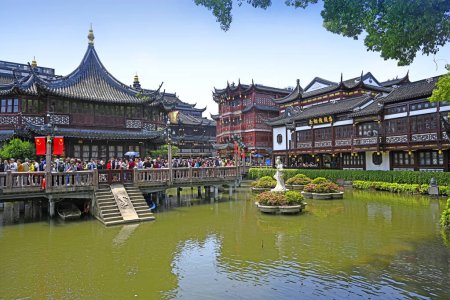 Photo for Shanghai, China - May 03, 2024; Yu Garden (Garden of Happiness) - an extensive Chinese garden located beside the City God Temple in the northeast of the Old City of Shanghai at Huangpu District. - Royalty Free Image