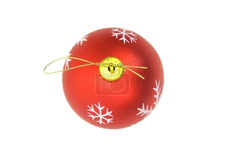 Photo for Red Christmas ball isolated on white background, - Royalty Free Image