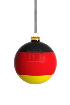 Photo for Germany flag Christmas ball isolated on white background, - Royalty Free Image
