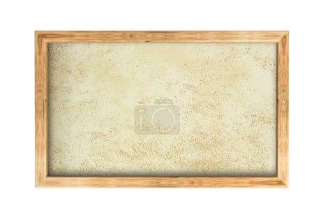 Photo for Wooden photo frame empty isolated on white transparent background - Royalty Free Image