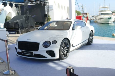 Photo for Limassol Boat Show 2023 at Limassol Marina. The Car Bentley, Continental GT at Limassol Boat Show 2023 at Limassol Marina: May 18, 2023 at Limassol, Cyprus - Royalty Free Image