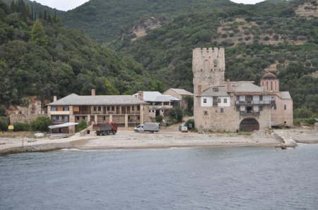 Photo for The Arsanas Zografou (port building) of Zografou Monastery is a monastery built on Mount Athos - Royalty Free Image