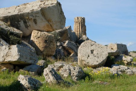 Italie, Sicile, Selinunte, Temple grec Hera (409 av..)
