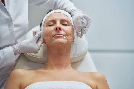 Photo for A scene of medical cosmetology treatments botulinum injection. High quality photo - Royalty Free Image
