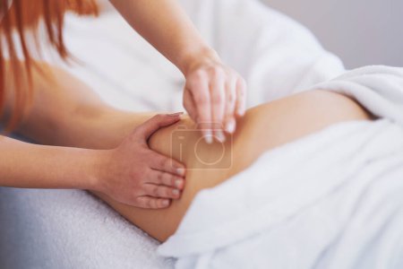 Photo for Woman having thigh and buttocks massage in salon. High quality photo - Royalty Free Image