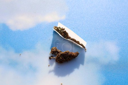 Téléchargez les photos : Marijuana. Cannabis. Medical Marijuana. Marijuana Joint with  Fresh Buds - en image libre de droit