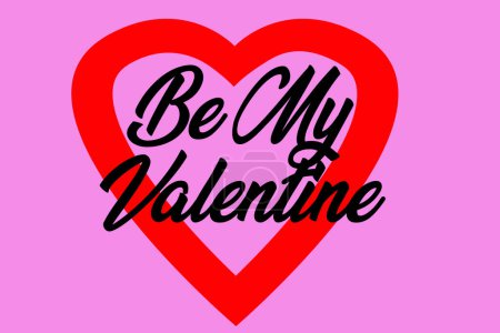 Téléchargez les photos : Heart and be my valentine text. valentine's day concept - en image libre de droit