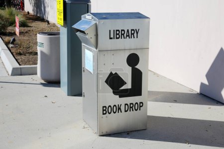 Photo for Library book drop box on street - Royalty Free Image
