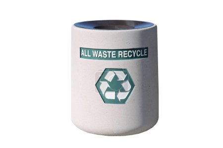Téléchargez les photos : Recycling bin with recycle sign - en image libre de droit
