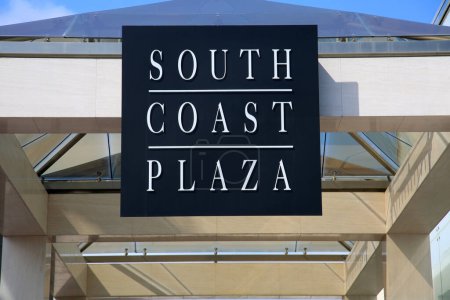 Photo for Costa Mesa, California - USA - October 3, 2022: South Coast Plaza sign in Orange County California. South Coast Plaza is an expensive store mall with stuff for sale. Orange County California. USA - Royalty Free Image
