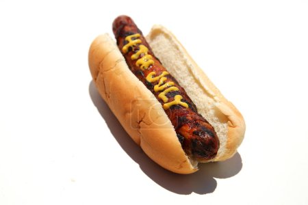 Téléchargez les photos : Hot dog with  sausage with 4th july text - en image libre de droit
